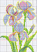 Набір для вишивання хрестиком по нанесеному на канву схемі  "Purple flower". AIDA 14CT printed, 15*30 см, фото 5