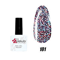 Гель-лак для ногтей Nails Molekula Uv Gel Polish 11 мл, №101 Красно-голубое мерцание