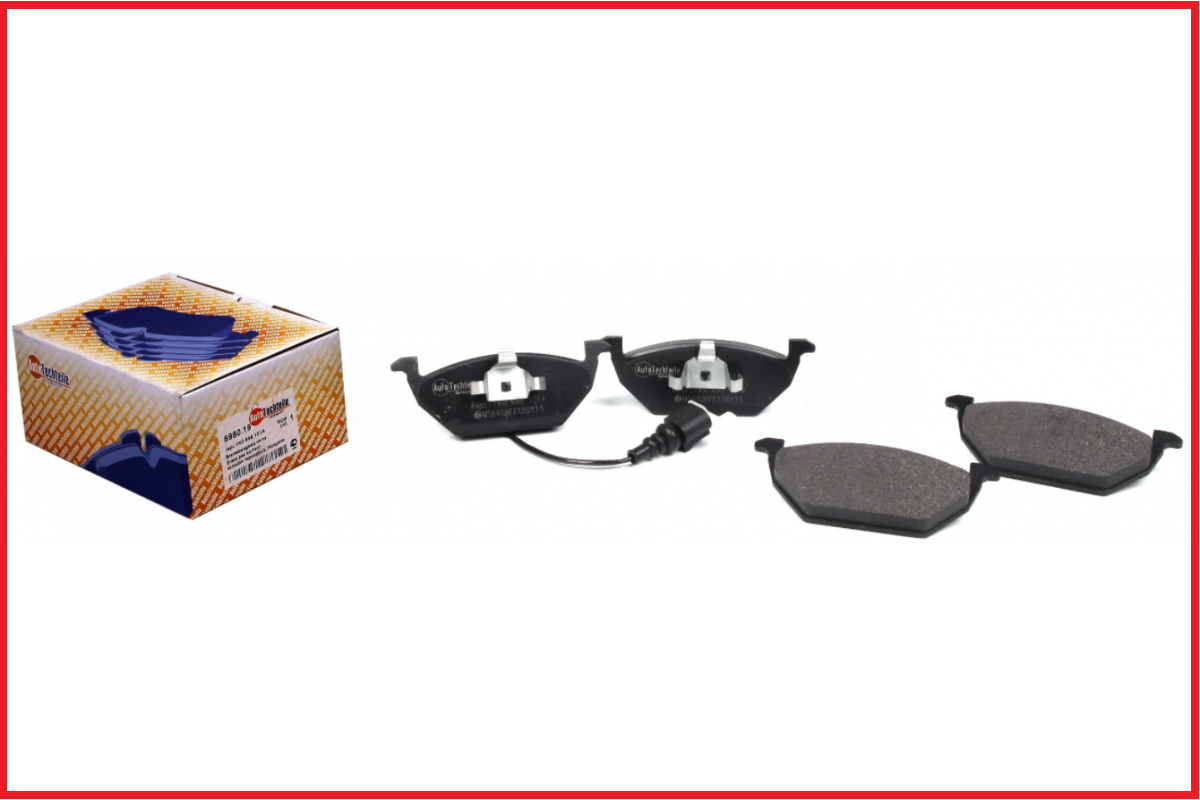 Гальмівні Колодки на Кадді 03 - передні (з датчиком) диск 280мм Фольксваген VW Caddy AUTOTECHTEILE Польща, фото 1