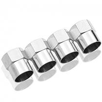 Ковпачки на ніпель для Ленд Ровер / Рендж Ровер Alitek Short Silver Range Rover, 4 шт., фото 4