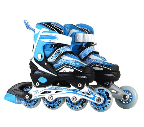 Mondays Skates дитячі розсувні ролики з набором для перестановки коліс (блакитні), фото 1