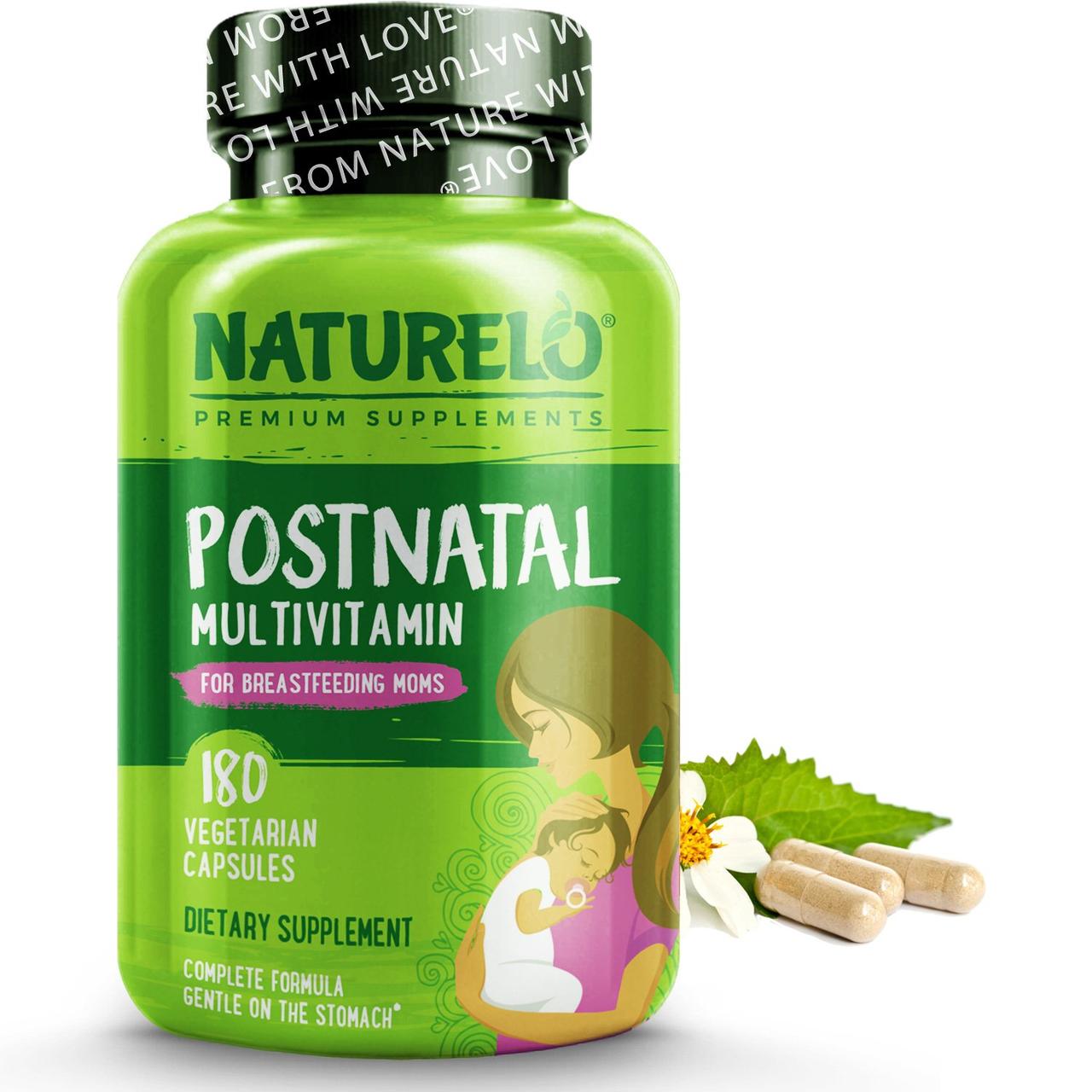 NATURELO Postnatal мультивітамінний комплекс для годуючих мам, 180 капс на 60 днів
