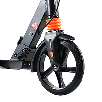 Scooter дитячий складаний двоколісний самокат з амортизаторами і затиском керма (чорний), фото 4