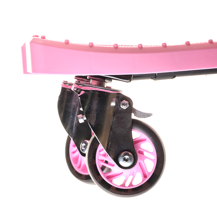 Scooter дитячий двоколісний самокат з двома платформами і світяться колеса (рожевий), фото 3