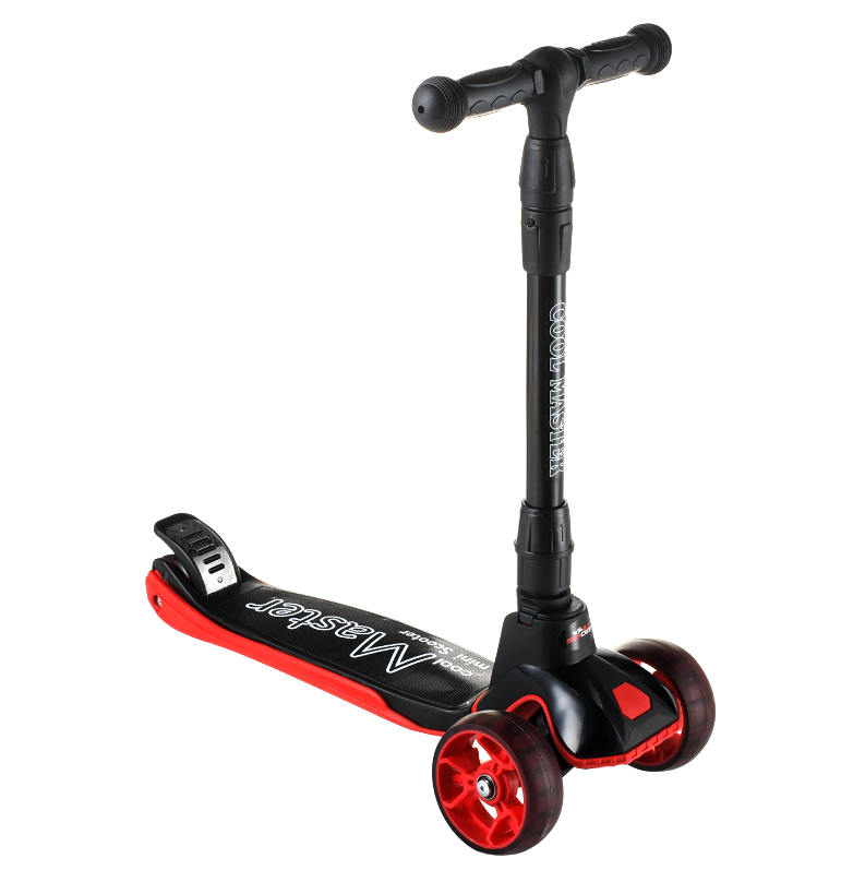 Mini Scooter Cool Master дитячий складаний триколісний самокат з світяться колеса (чорний)