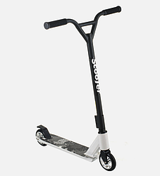 Scooter трюковий двоколісний самокат з Y-образним кермом і різьбовий компресією (білий)