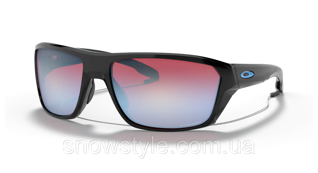 Окуляри сонцезахисні Oakley Split Shot Polished Black лінза Prizm Snow Sapphire Уцінка, фото 1