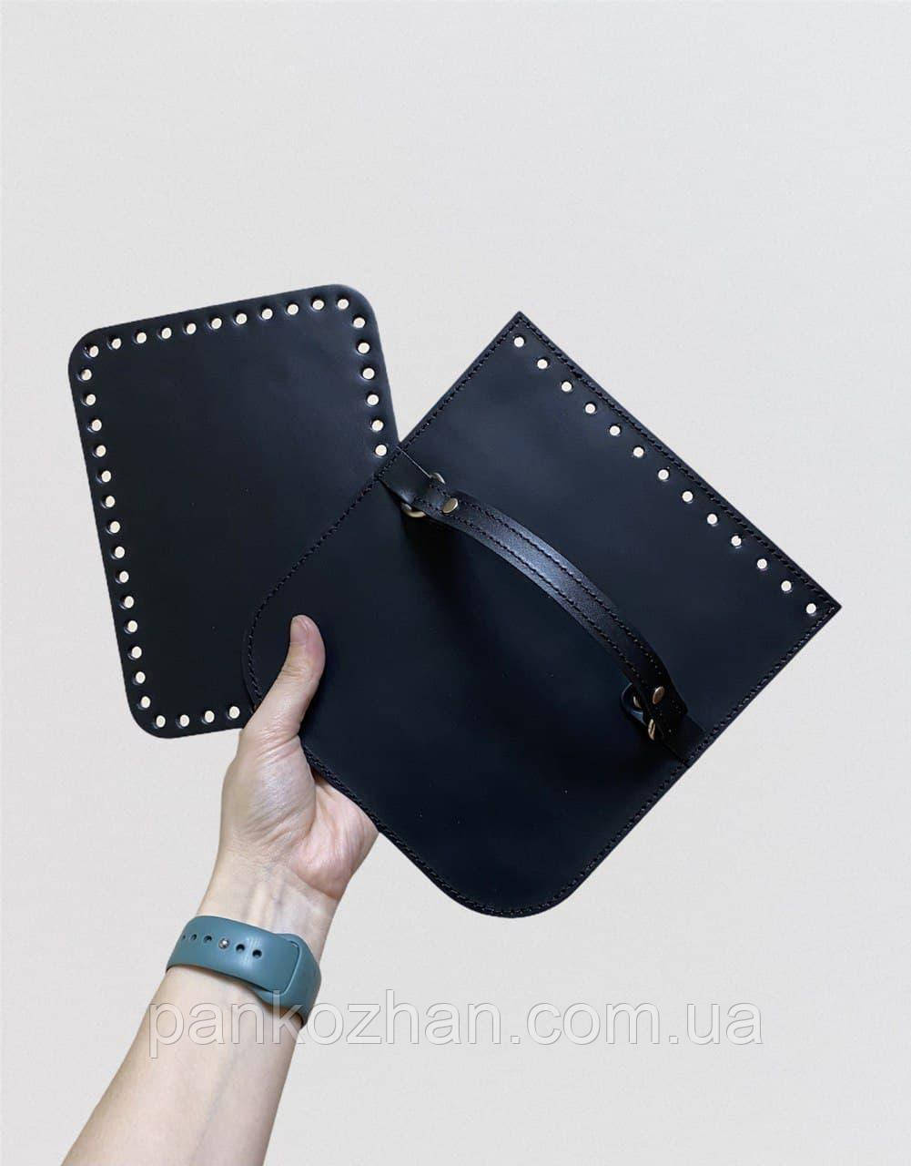 Набір шкіряної фурнітури для сумки саквояж, натуральна шкіра, фото 1