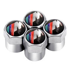 Захисні ковпачки на ніпель для BMW M Alitek Short Silver, 4 шт.