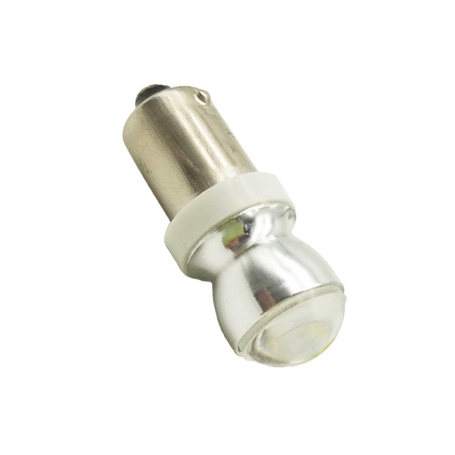 Світлодіодна автомобільна лампа T8,5 BA9S 2 SMD (5730) 12 V WHITE з лінзою CUP, фото 1