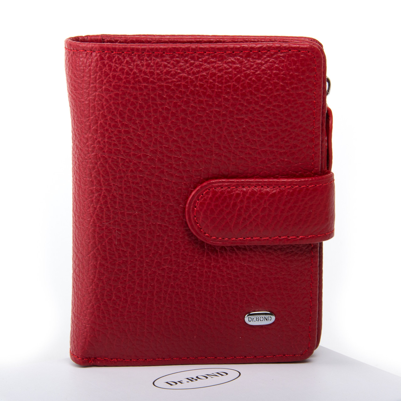 Жіночий шкіряний гаманець Classic DR. BOND WN-2 red
