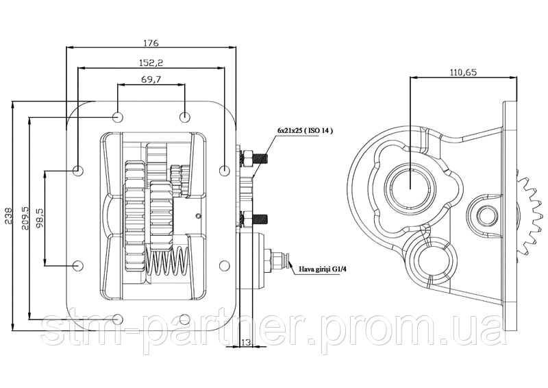 Коробка отбора мощности (КОМ) EATON - FULLER RT11609 / 11613 -RTLO 1691 8B, 609-613-913-6609-6610-6613 D - фото 2 - id-p214827948