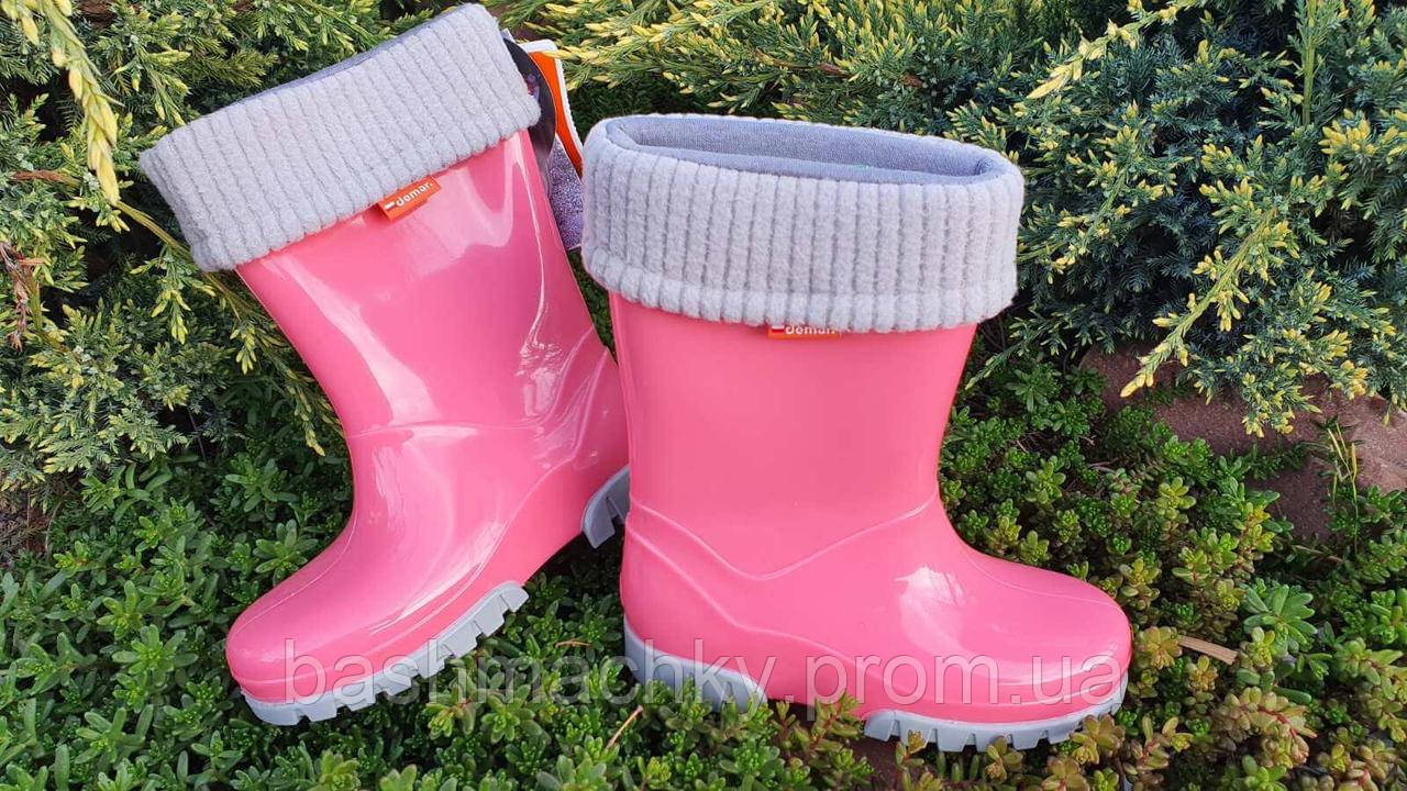 Дитячі гумові чоботи Demar Twister Lux Рожеві 28-35р.