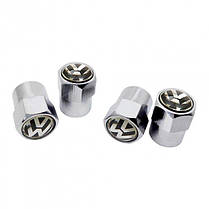 Ковпачки на ніпель для Volkswagen Alitek Short Silver (4 шт.), фото 2