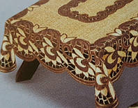 Скатерть 90х90 см на квадратный стол золотисто-коричневого цвета