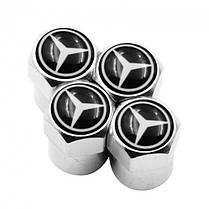 Ковпачки на ніпель для Mercedes Alitek Short Silver Мерседес (4 шт), фото 2