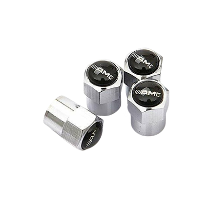 Ковпачки на ніпель для Mercedes AMG Alitek Short Silver Мерседес, 4 шт, фото 2