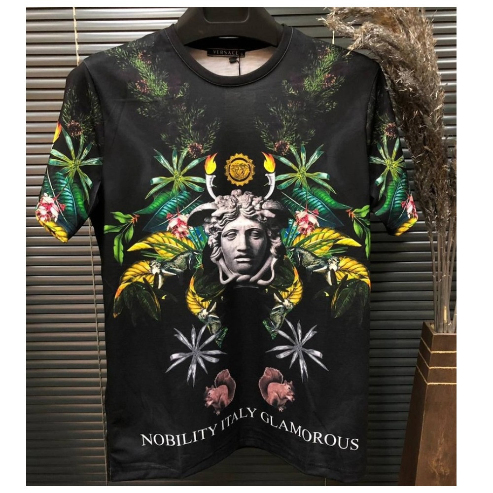 Чоловіча різнокольорова футболка Versace, версаче версачі