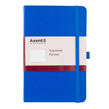 Блокнот A5 96арк. кліт. тв. обкл. "Partner" блакитний №8201-07/Axent/(18)(36)