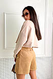 Модні жіночі шорти замшеві з високою посадкою 42-48 розміри різні забарвлення, фото 5