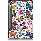 Чохол-книжка Colored Cover для Samsung Galaxy Tab S7 Plus 12.4 T970 / T975 (Wake / Sleep) Butterflies, фото 3