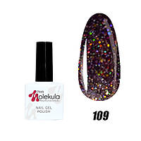 Гель-лак для ногтей Nails Molekula Uv Gel Polish 11 мл, №109 Искрящийся бордовый