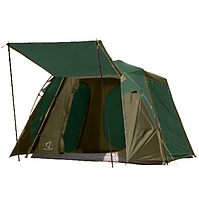 ❤️Чотиримісний двошаровий сімейний кемпінговий намет Wolf Leader P009 Зелений