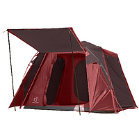 ❤️Чотиримісний двошаровий сімейний кемпінговий намет Wolf Leader P009 Бордовий