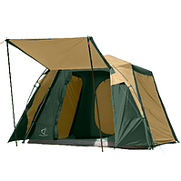 ❤️Чотиримісний двошаровий сімейний кемпінговий намет Wolf Leader P009 Бежевий