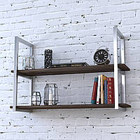 Полиця відкрита навісна настінна лофт PL-2-18 Loft Design Горіх Модена, 112 см