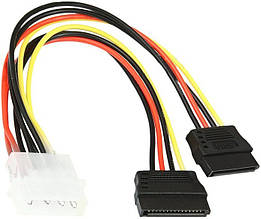 Кабель 2xSATA-POWER (molex to 2xsata)