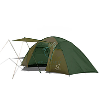 ❤️Двокімнатний дводверний намет з тамбуром "Wolf Leader" P222 Зелений