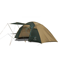 ❤️Двокімнатний дводверний намет з тамбуром "Wolf Leader" P222 Бежевий