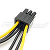Кабель живлення для відеокарт 6 pin PCI-E to 2x Molex, 14 см, фото 7
