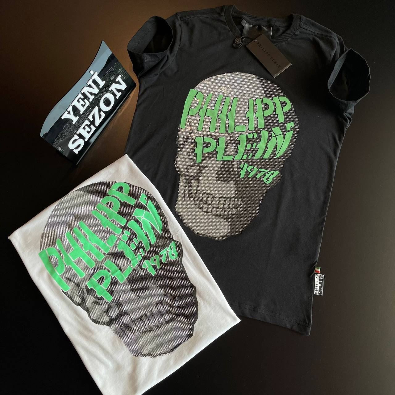 Чоловіча біла футболка Philipp Plein чорна футболка Філіпп Плейн