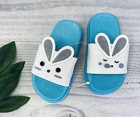 Шльопанці для дівчаток Зайченя ALP20A Мікс 22547 розмір 24-25, Блакитний