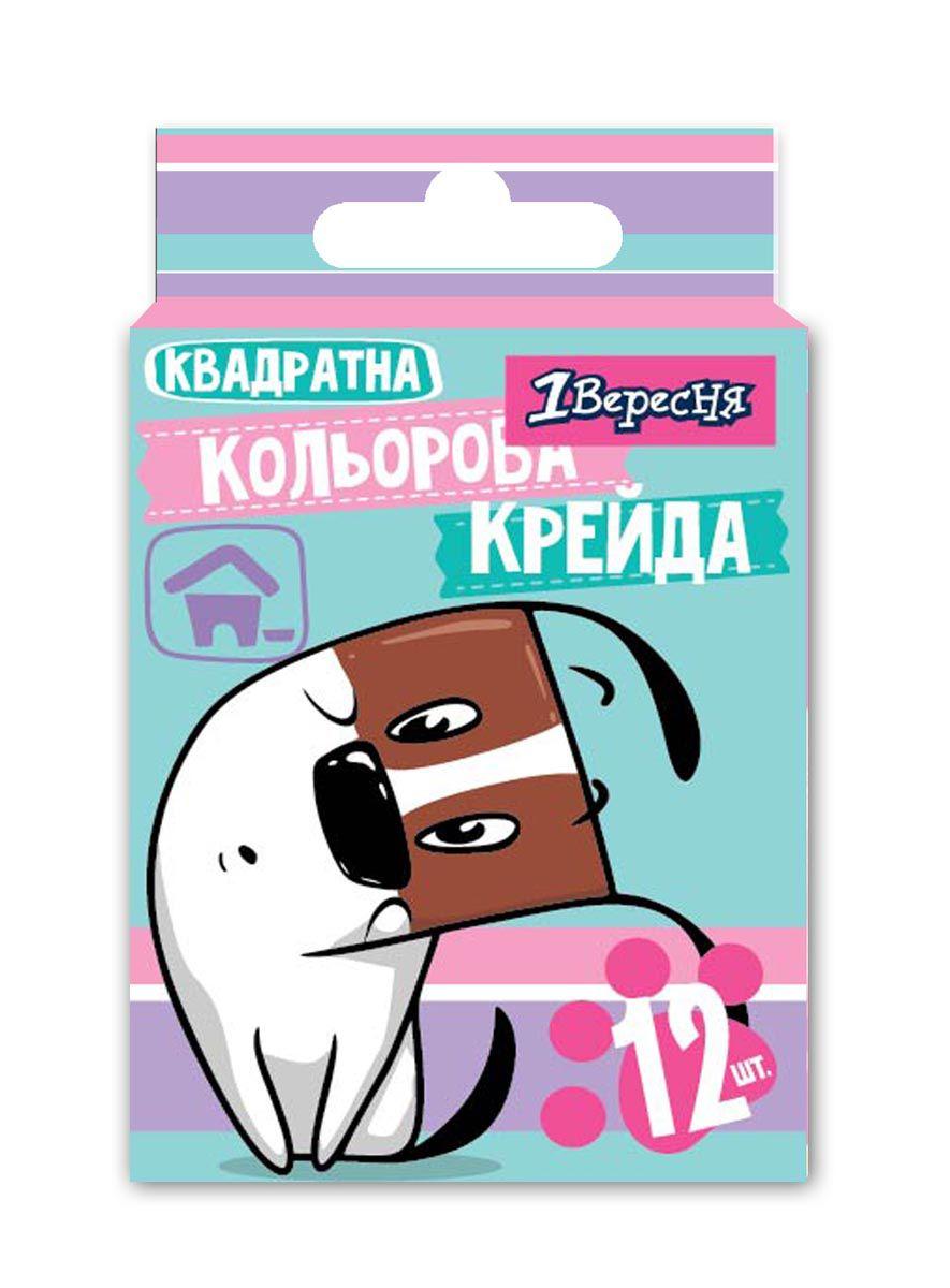 Крейда кольорова 1Вересня квадратний 12 шт. "Best Friend"