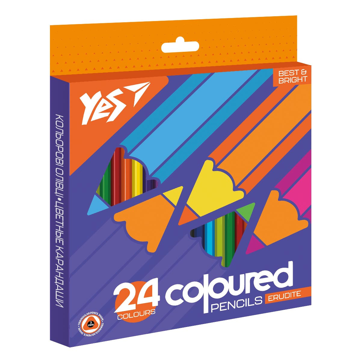 Олівці кольорові YES 24 кол.  "Erudite"