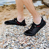Чорні аквашузи жіночі та чоловічі коралки аквавзуття шльопанці для моря аква взуття сліпони мокасини на морі пляж, фото 2