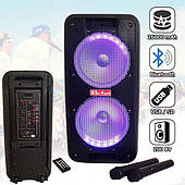 Автономна акустика SU-KAM DANCE BOX, 2 бездротових мікрофона, Bluetooth, Потужність 200 Вт, Світломузика