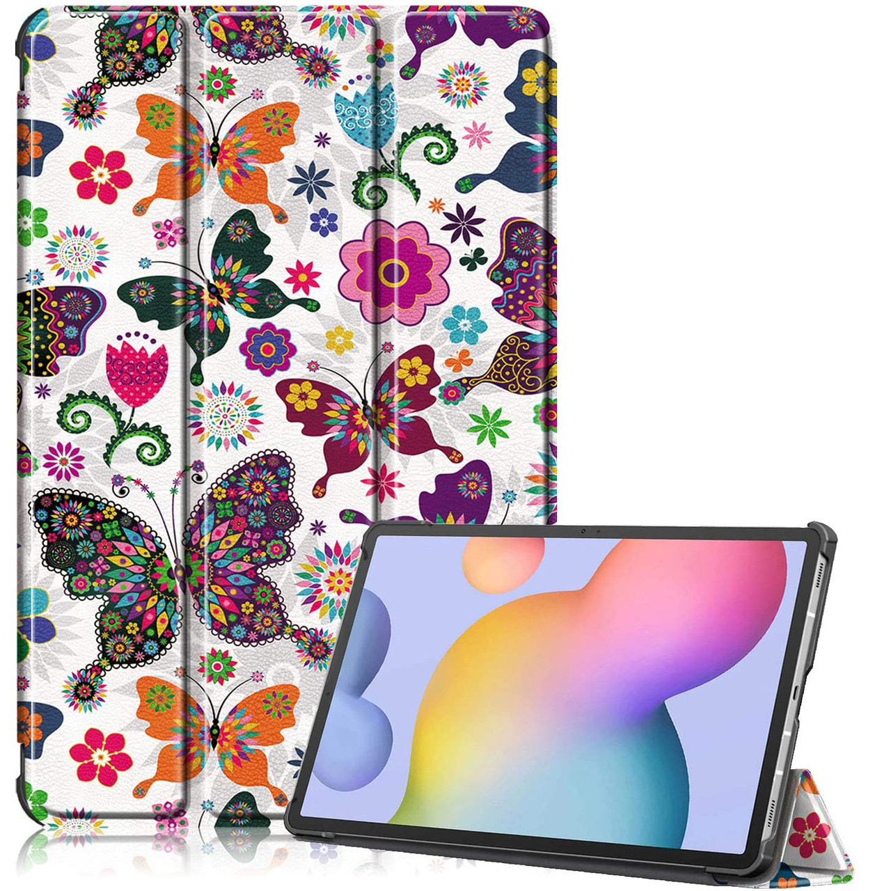 Чохол-книжка Colored Cover для Samsung Galaxy Tab S7 Plus 12.4 T970 / T975 (Wake / Sleep) Butterflies