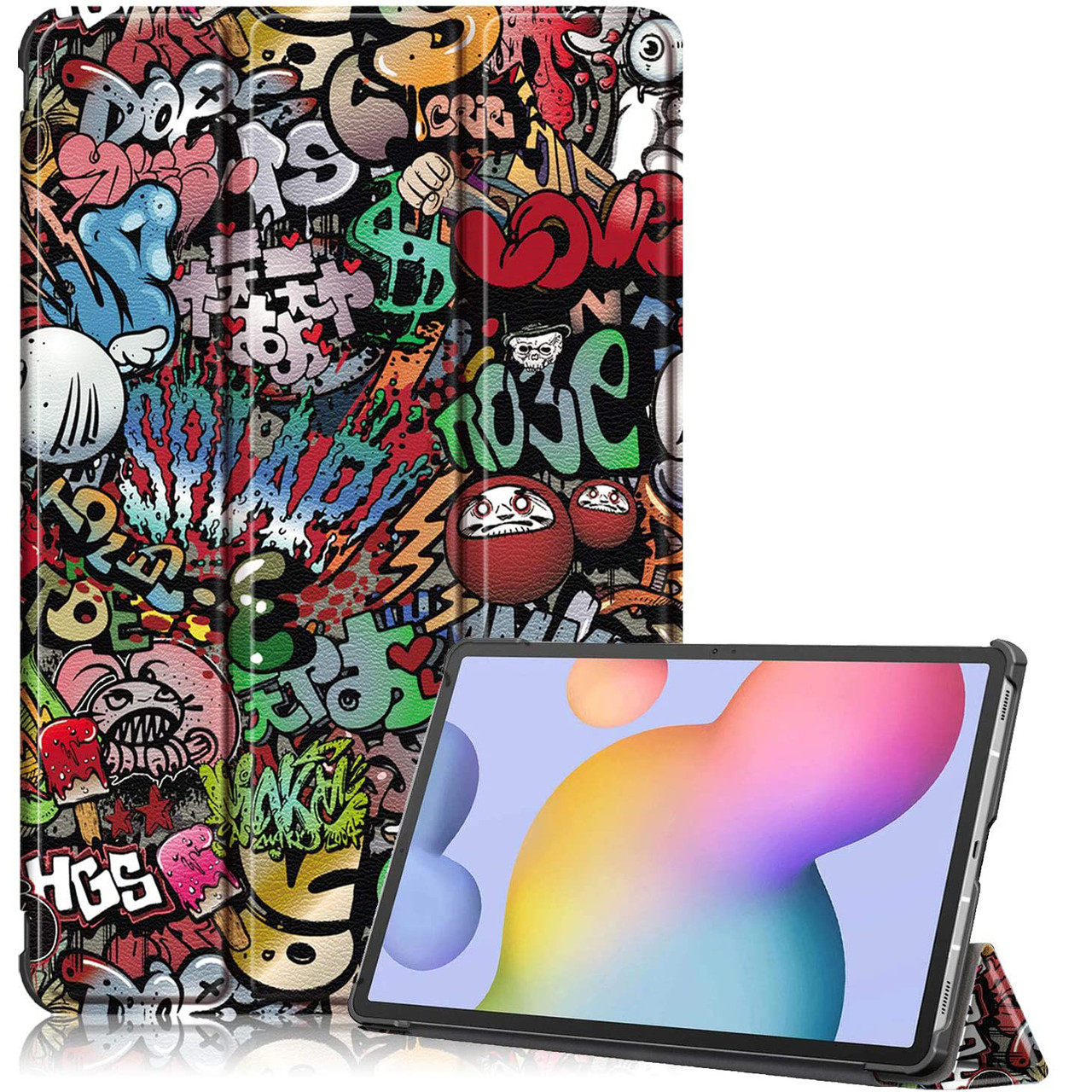 Чохол-книжка Colored Cover для Samsung Galaxy Tab S7 Plus 12.4 T970 / T975 (Wake / Sleep) Graffiti