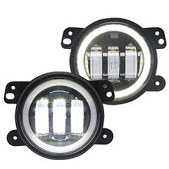 Фари LED протитуманні 60W з денними ходовими вогнями 4 дюйми, 12/24 V (комплект 2 шт.)