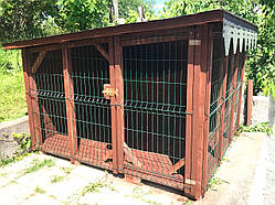 Вол'єр-будка для собаки з дерева 2х2 м. Стандарт 1