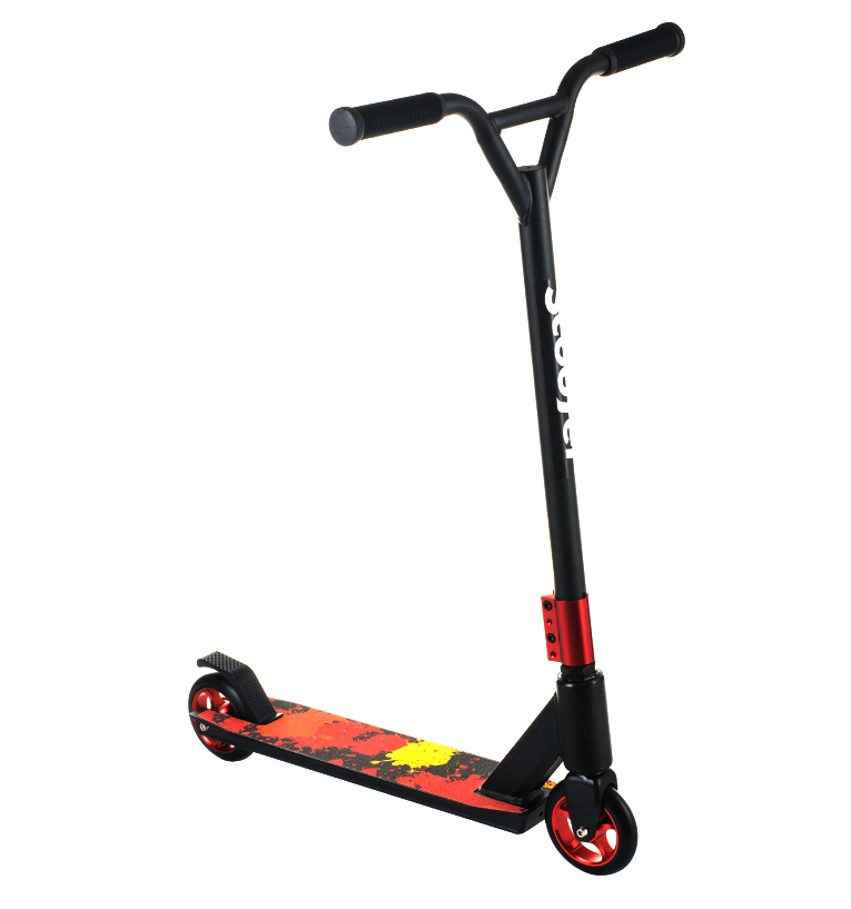 Scooter трюковий двоколісний самокат з Y-образним кермом і різьбовий компресією (червоний), фото 1