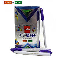 Ручка шариковая 1 мм, треугольная "Tri-Mate" CELLO фиолетовая