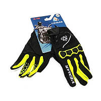 Мотоперчатки VEMAR VE 190 чорні із салатовим, розмір M