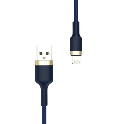 Кабель Nomi DCTQ 10i USB Lightning 2.4A 1м Blue, фото 1