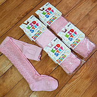 Колготи для дівчинки "Ажур", зріст 104-110, колір рожевий