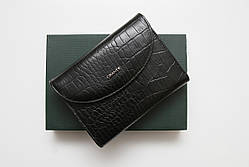 Жіночий шкіряний гаманець Grande чорний 3206-Bl